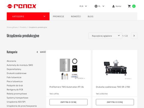 Renexline.pl urządzenia do produkcji elektroniki