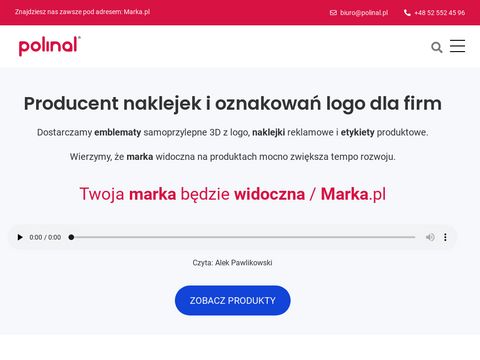 Polinal.pl naklejki wypukłe