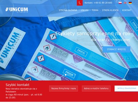 Unicum.com.pl - etykiety na rolce