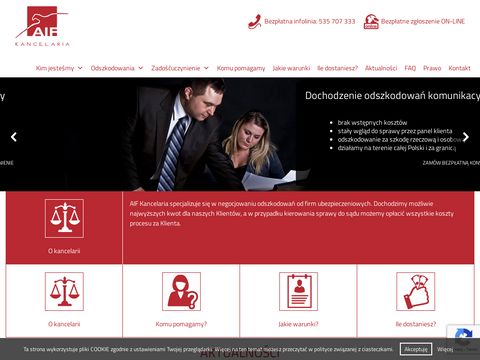 Tuodszkodowania.pl dochodzenie odszkodowań - AIF