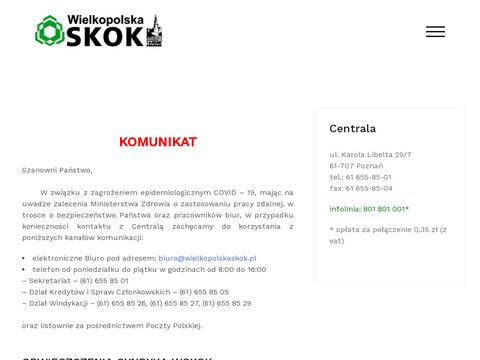 Wielkopolskaskok.pl - ROR, pożyczki, polisy