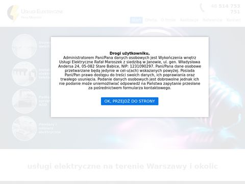 Warszawa-elektryk.com.pl pomiary i odbiory
