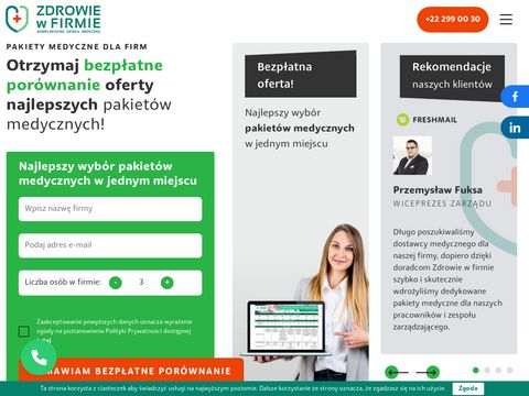 Zdrowiewfirmie.pl - pakiety medyczne