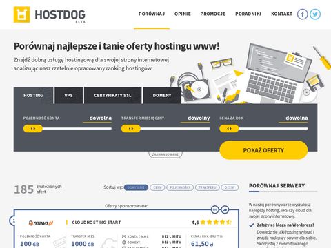 Hostdog.pl - porównaj najtańszy hosting
