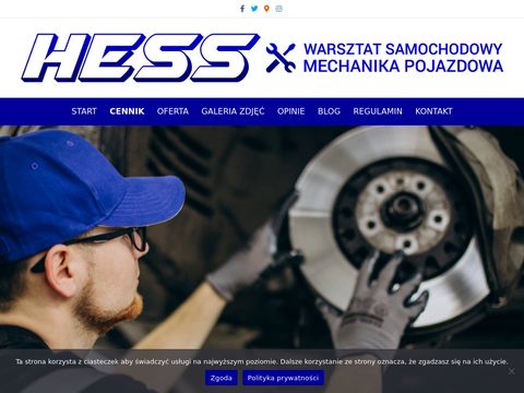 Hess.com.pl warsztat 24 h Warszawa