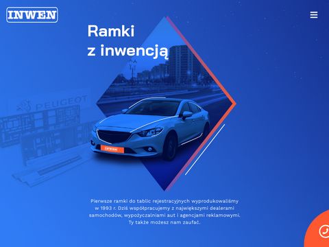 Inwen.com.pl ramki pod tablice rejestracyjne