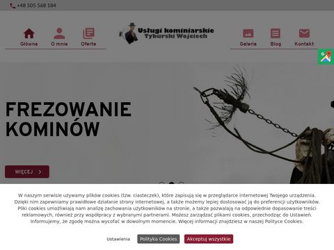Kominiarztyburski.pl frezowanie komiów