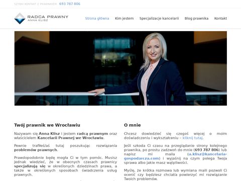 Anna Klisz - kancelaria prawna we Wrocławiu