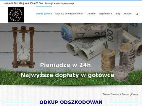 Kancelaria-levante.pl dopłata do odszkodowania OC
