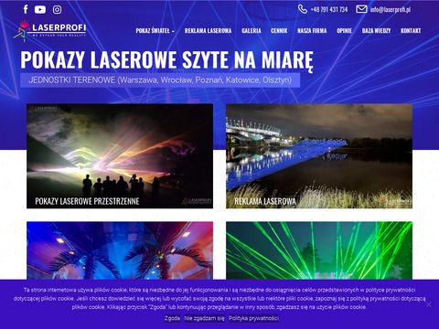 Laserprofi.pl reklama laserowa na budynkach