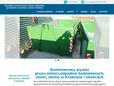 Maxgruz.pl kontenerowy wywóz śmieci