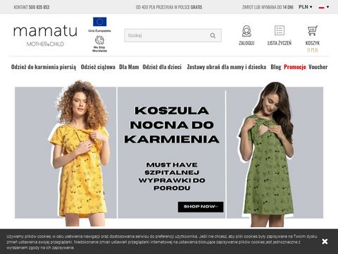 Mamatu.pl ubrania ciążowe