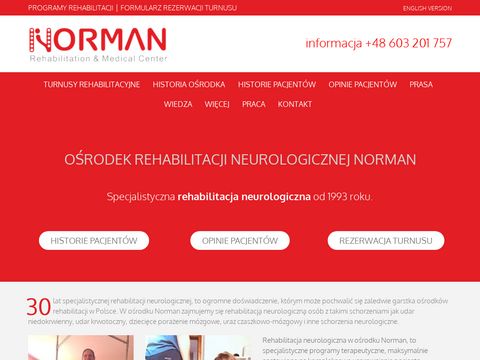 Normanrehabilitation.com turnus rehabilitacyjny