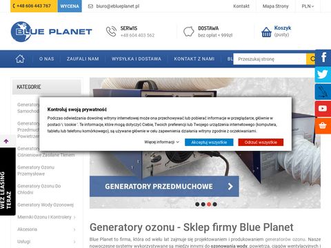 Blue Planet ozonowanie owoców