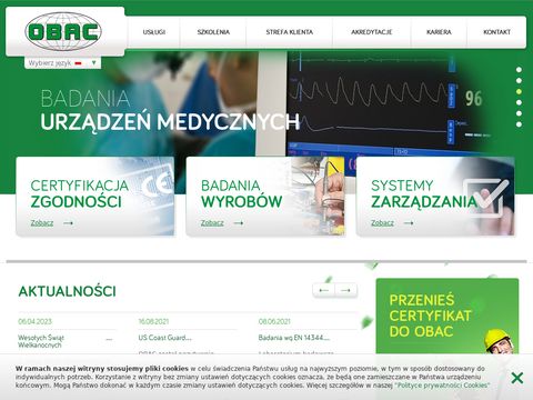 Obac.com.pl certyfikacja produktów